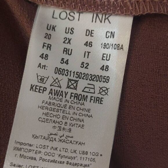 Lost Ink Nordstrom Cold Shoulder Dress Dusty Rose NWT size 20 - Picture 5 of 6